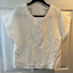 NWT Madewell Gauze White Textured Top